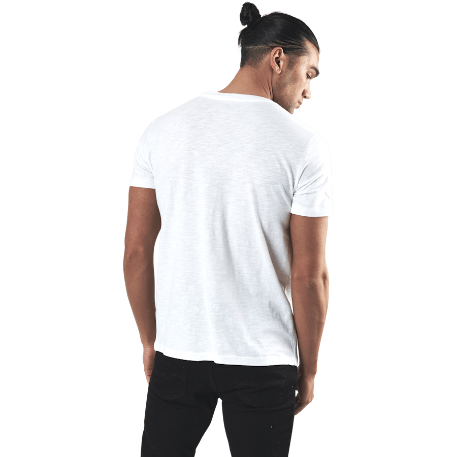 Wash Jeans Tee Ss Crew Neck White