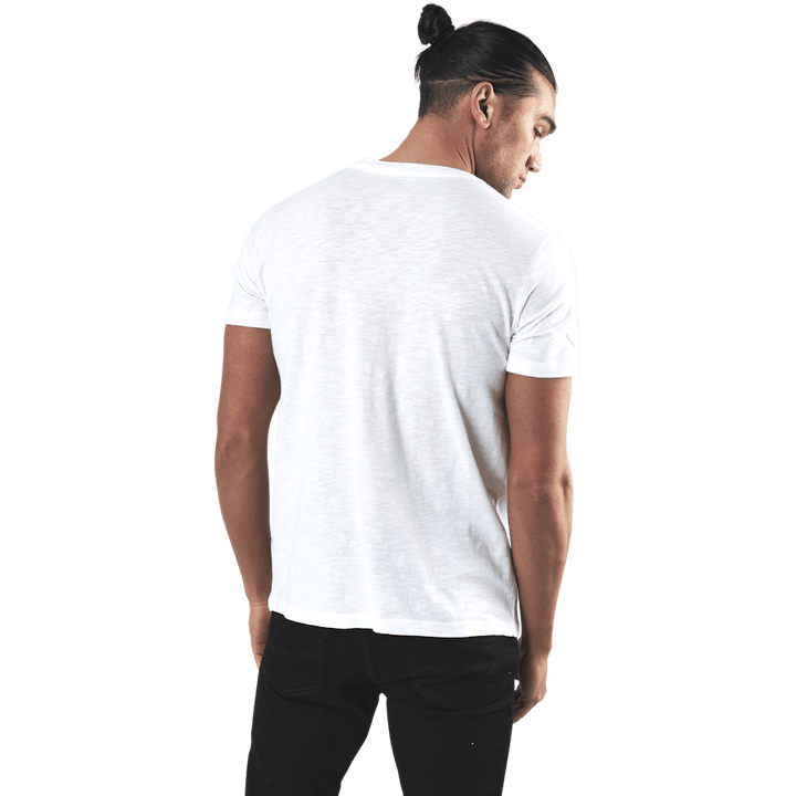 Wash Jeans Tee Ss Crew Neck White