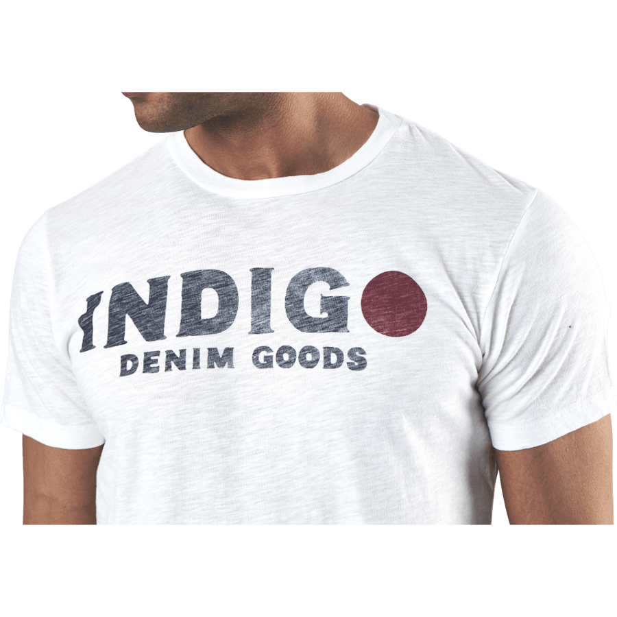 Wash Jeans Tee Ss Crew Neck White