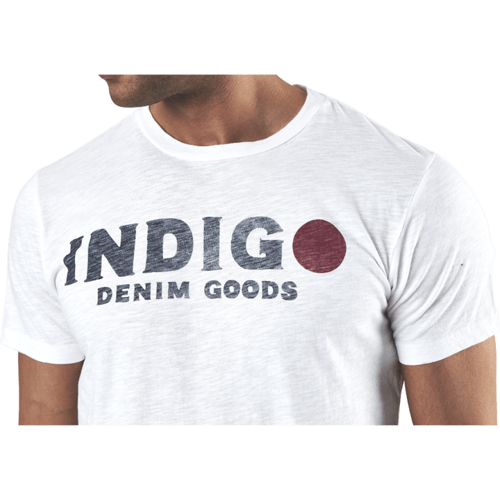 Wash Jeans Tee Ss Crew Neck White