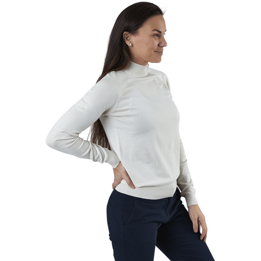 Esera Ls High Neck Knit White