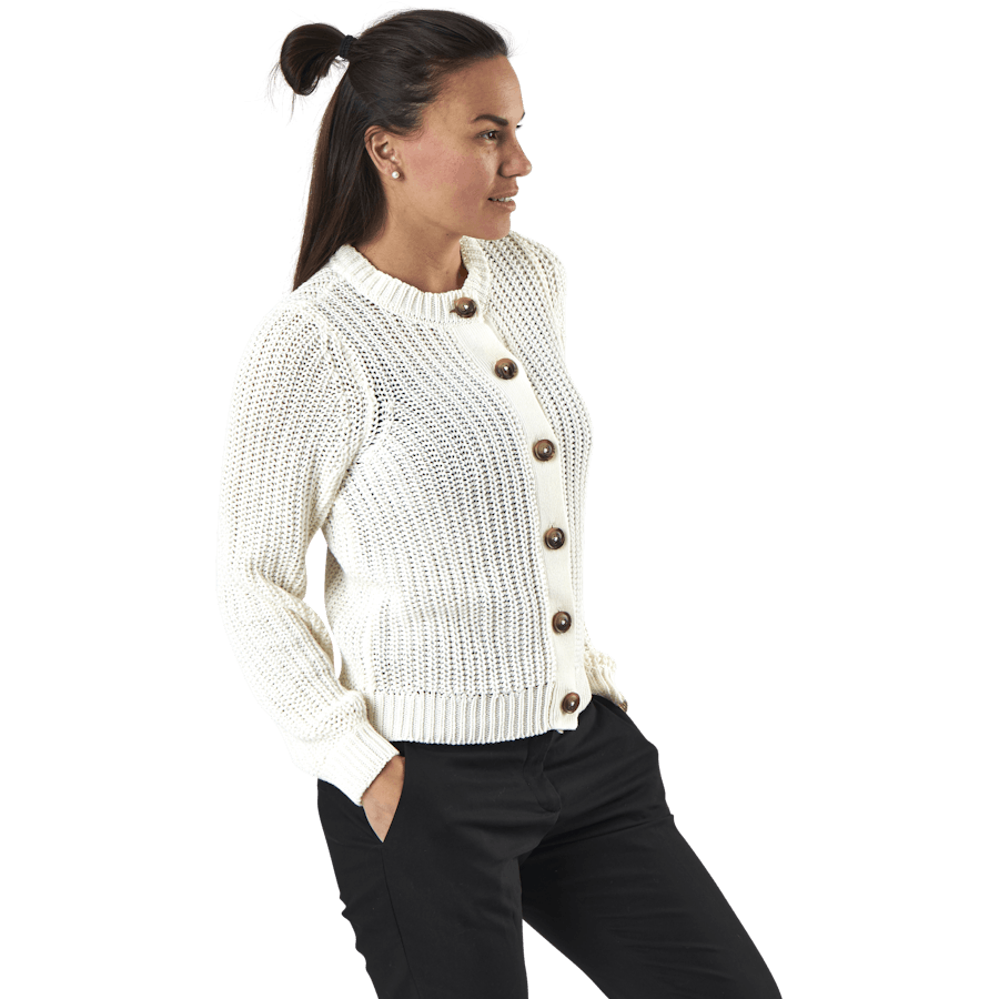 Petula Ls  Knit Cardigan White