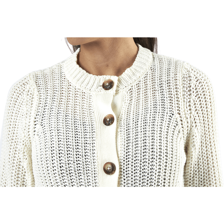 Petula Ls  Knit Cardigan White
