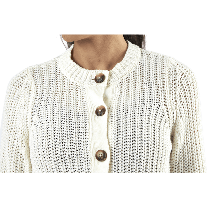 Petula Ls  Knit Cardigan White