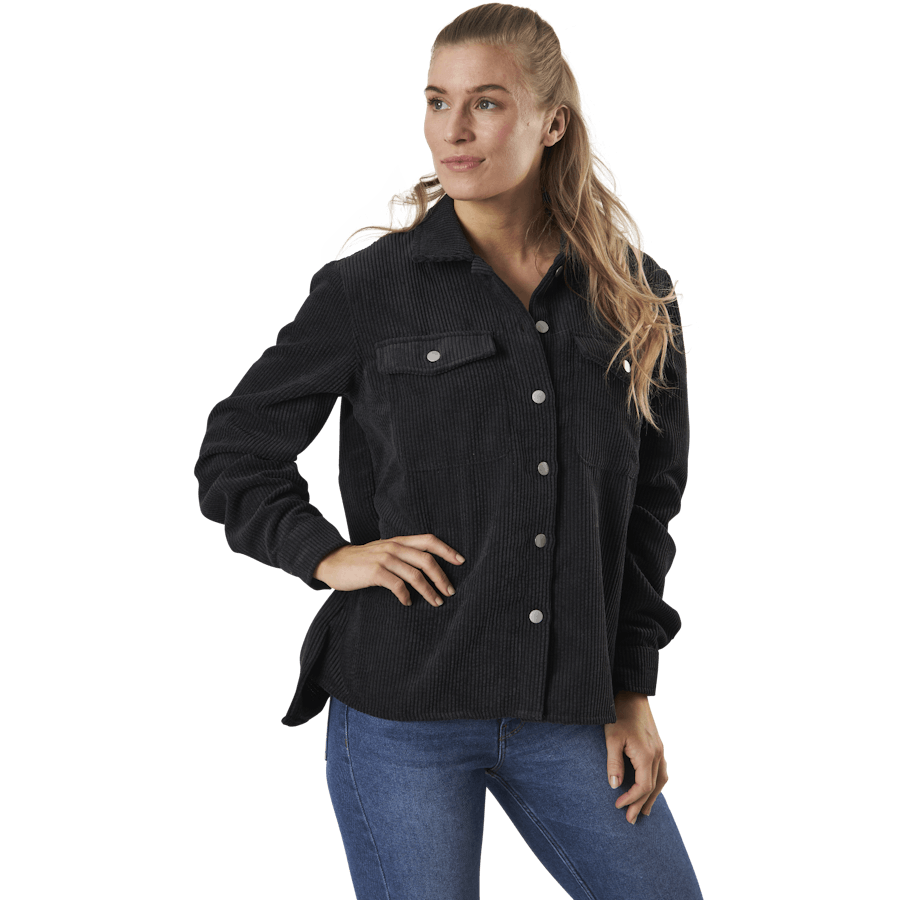 Steffi Ls Corduroy Shirt D2D Black