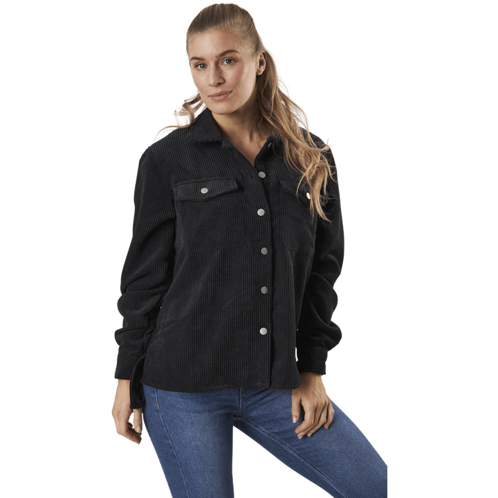 Steffi Ls Corduroy Shirt D2D Black