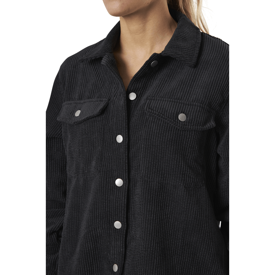 Steffi Ls Corduroy Shirt D2D Black