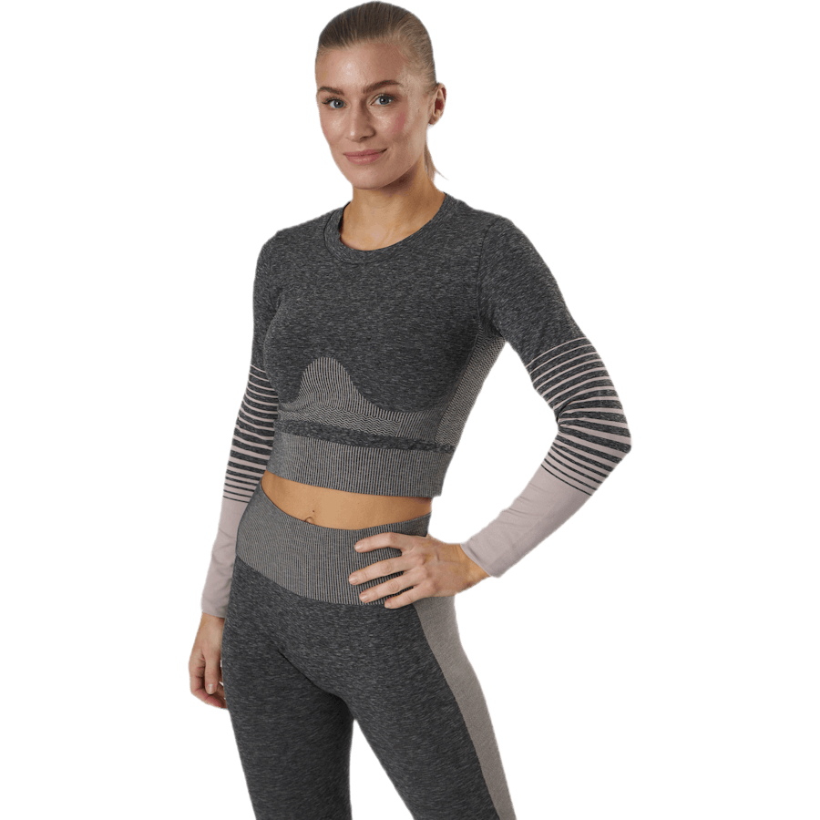 Lixy Ls Seamless Top Lounge Grey
