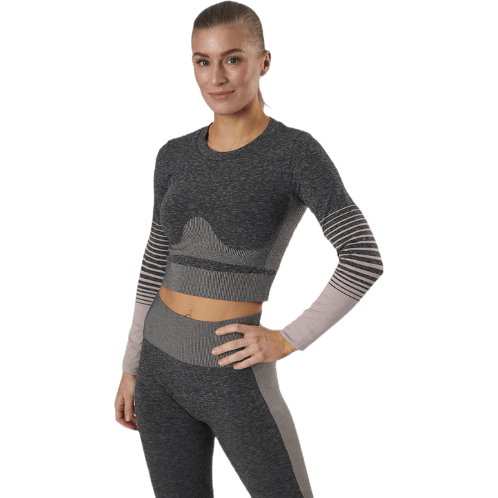Lixy Ls Seamless Top Lounge Grey