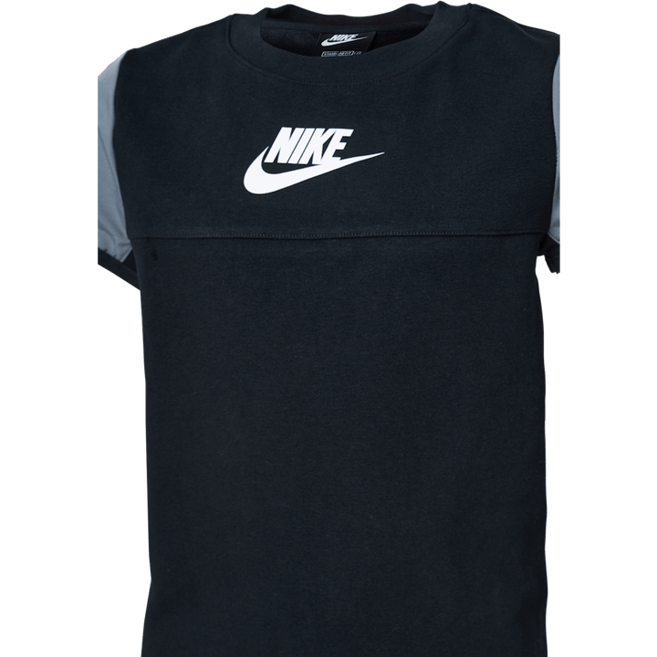Junior Mixed Material Tee Black
