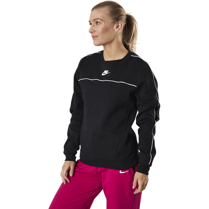 Nsw Crew Mlnm Flc White/Black