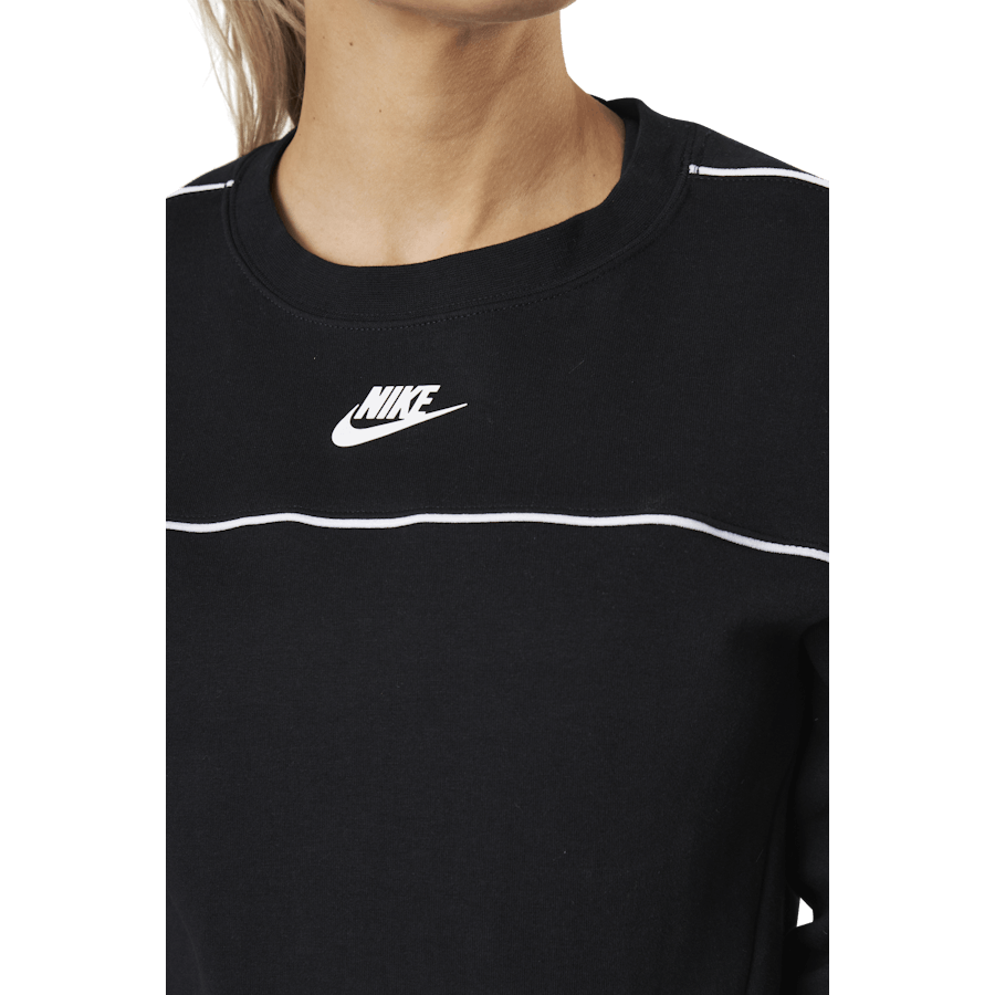 Nsw Crew Mlnm Flc White/Black