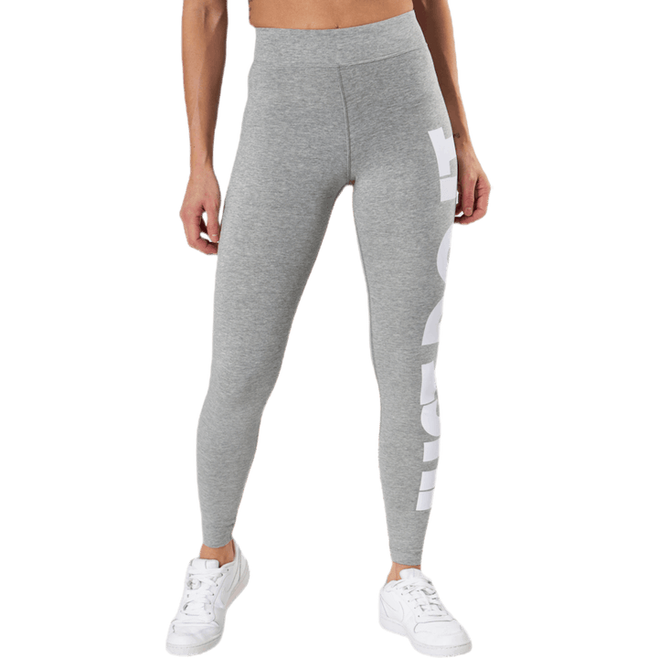 Sportswear Essential Women's High-Waisted Graphic Leggings DK GREY HEATHER/WHITE