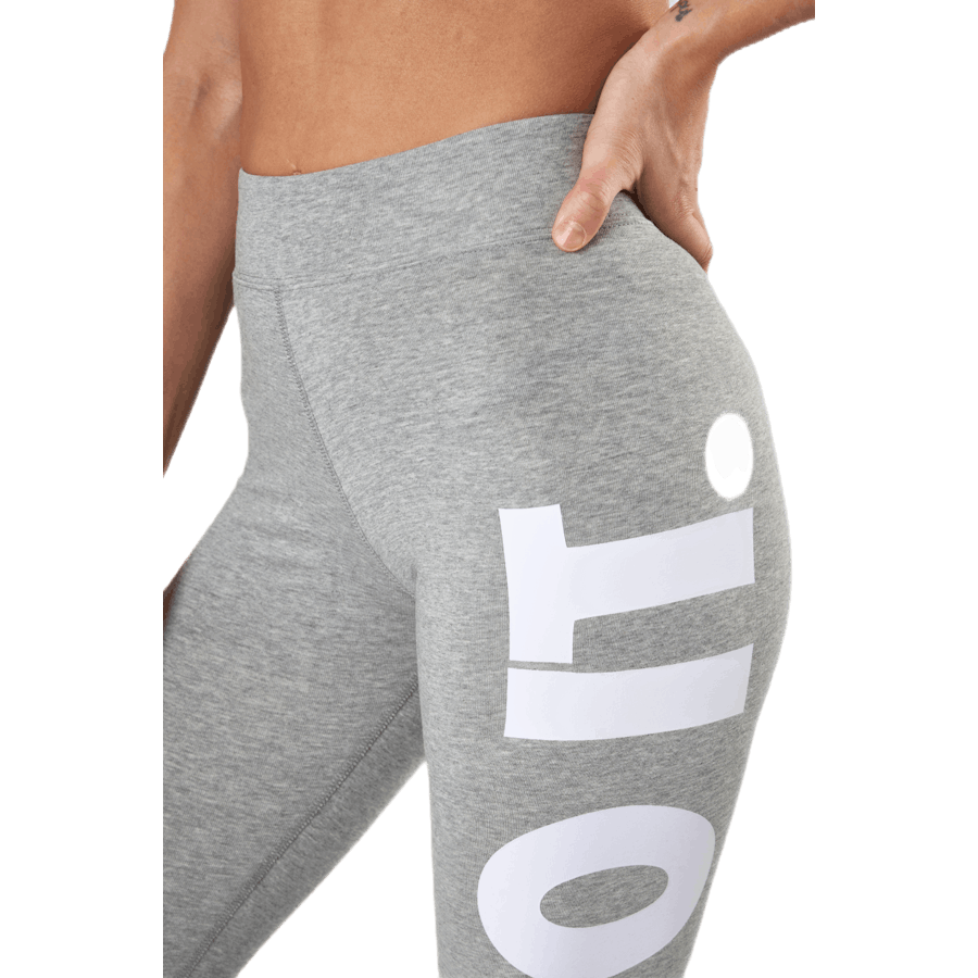 Sportswear Essential Women's High-Waisted Graphic Leggings DK GREY HEATHER/WHITE