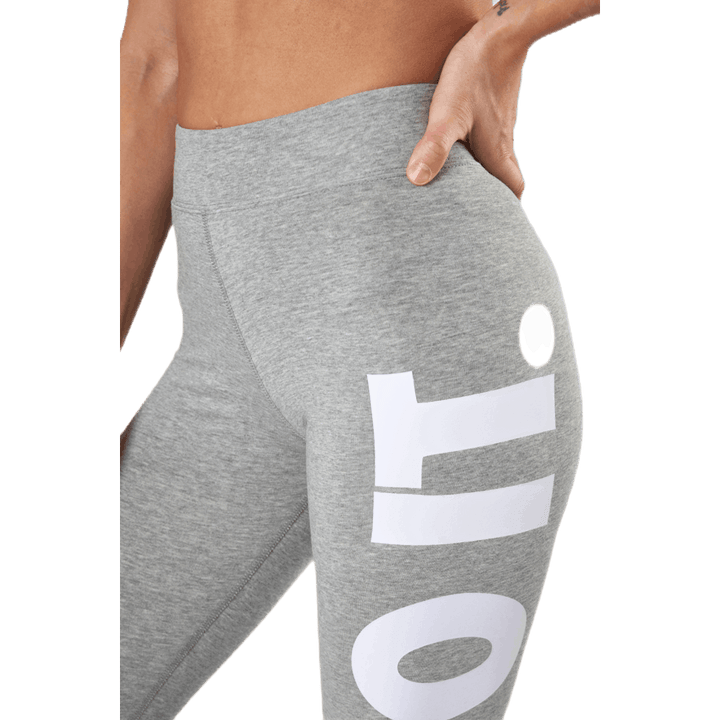 Sportswear Essential Women's High-Waisted Graphic Leggings DK GREY HEATHER/WHITE