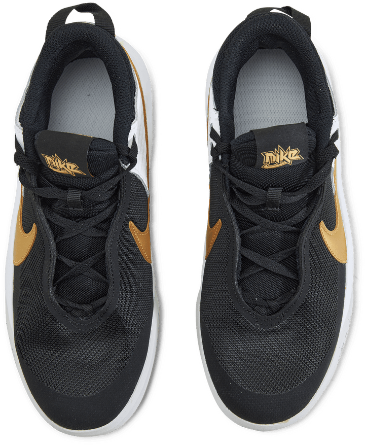 Team Hustle D 10 Big Kids' Basketball Shoes BLACK/METALLIC GOLD-WHITE-PHOTON DUST