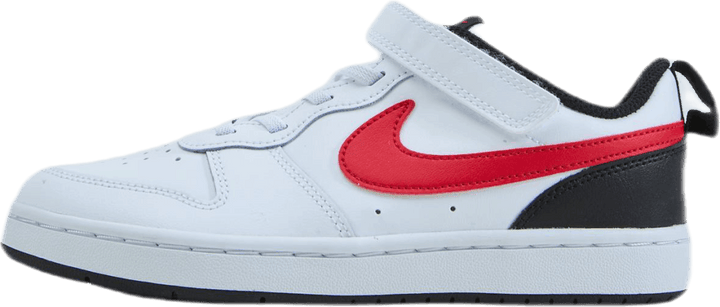 Scarpe Court Borough Low 2 per bambini WHITE/UNIVERSITY RED-BLACK