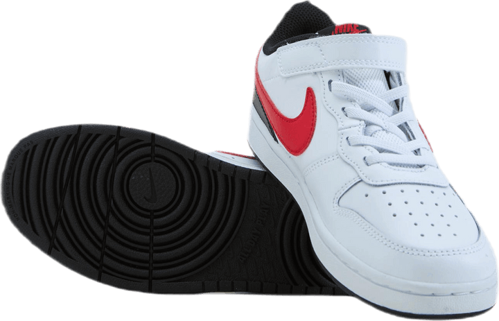 Scarpe Court Borough Low 2 per bambini WHITE/UNIVERSITY RED-BLACK