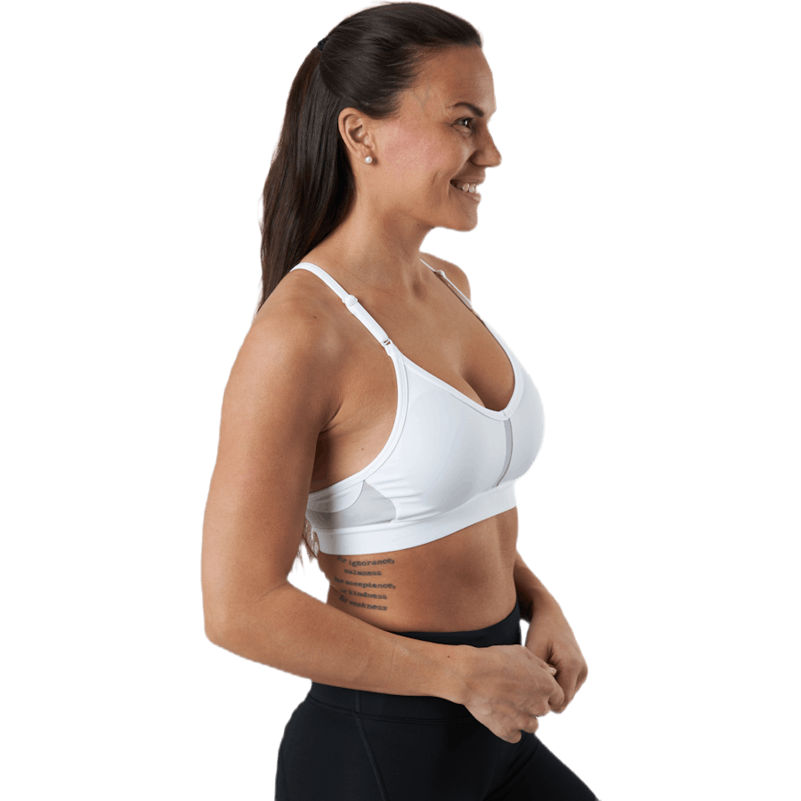 Dri-FIT Indy Women's Light-Support Padded V-Neck Sport-BH WEISS/GRAU FOG/PARTICLE GREY