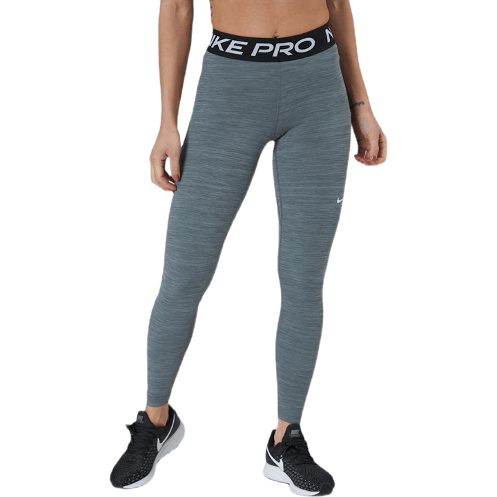 Nike Pro Women's Mid-Rise Mesh-Paneled Leggings SMOKE GREY/HTR/BLACK/WHITE