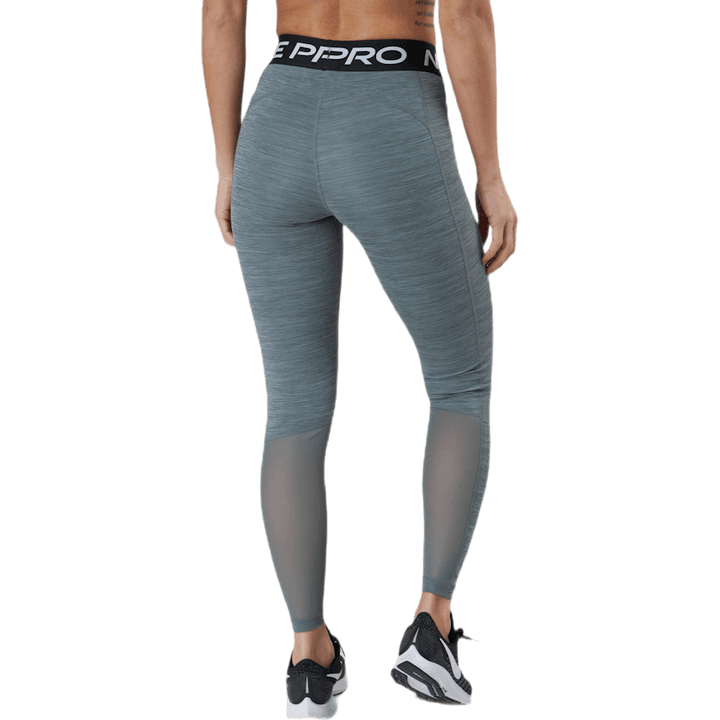 Nike Pro Women's Mid-Rise Mesh-Paneled Leggings SMOKE GREY/HTR/BLACK/WHITE