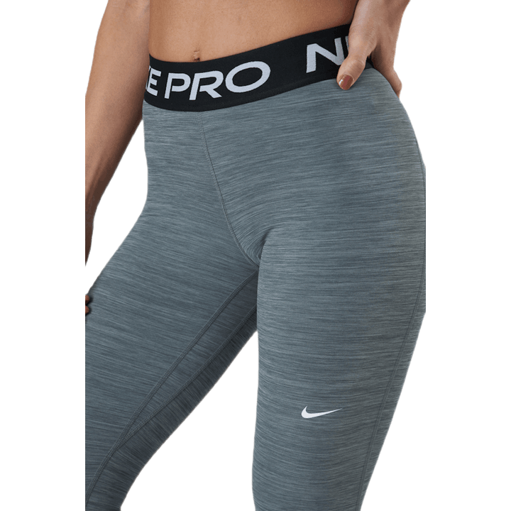 Nike Pro Women's Mid-Rise Mesh-Paneled Leggings SMOKE GREY/HTR/BLACK/WHITE
