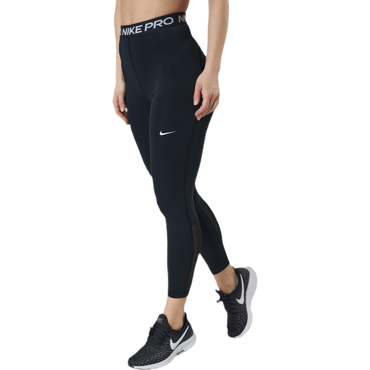 Nike Pro 365 Women's High-Waisted 7/8 Mesh Panel Leggings BLACK/WHITE