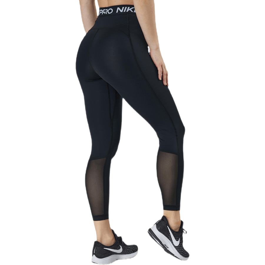 Nike Pro 365 Women's High-Waisted 7/8 Mesh Panel Leggings BLACK/WHITE