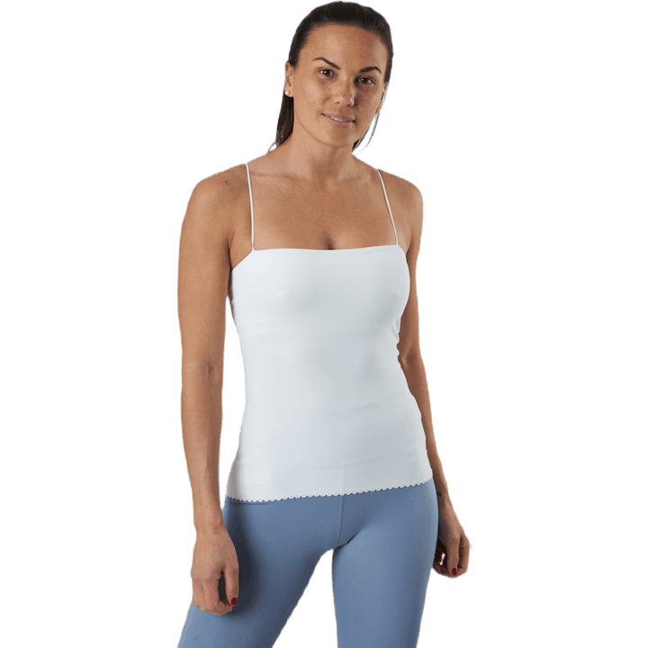 Yoga Luxe Eyelet Tank Top White