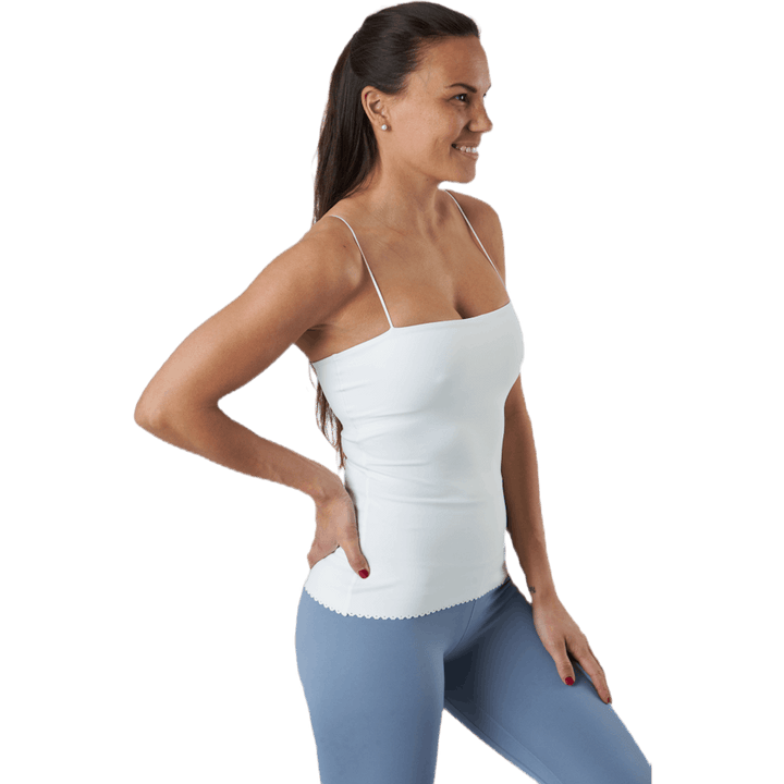 Yoga Luxe Eyelet Tank Top White
