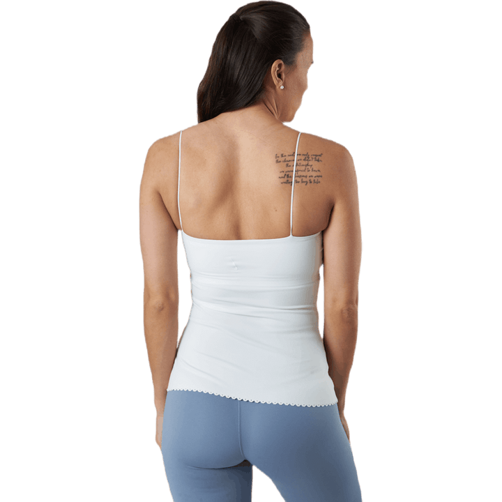 Yoga Luxe Eyelet Tank Top White