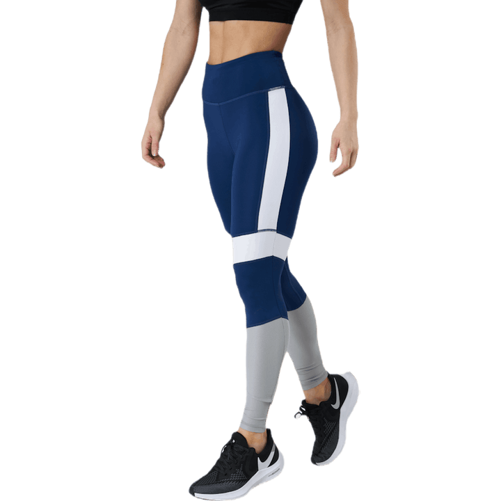 Collant taille haute bleu