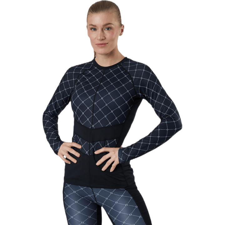 Sthlm Slim Print Long Sleeve Black