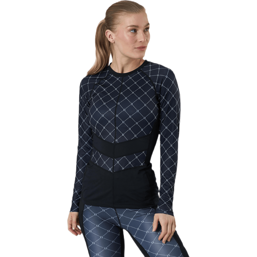 Sthlm Slim Print Long Sleeve Black