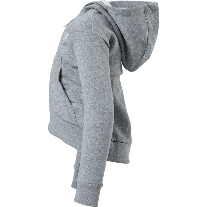Sportswear Club Fleece Felpa con cappuccio a zip intera per bambini grandi (ragazze) CARBON HEATHER/WHITE