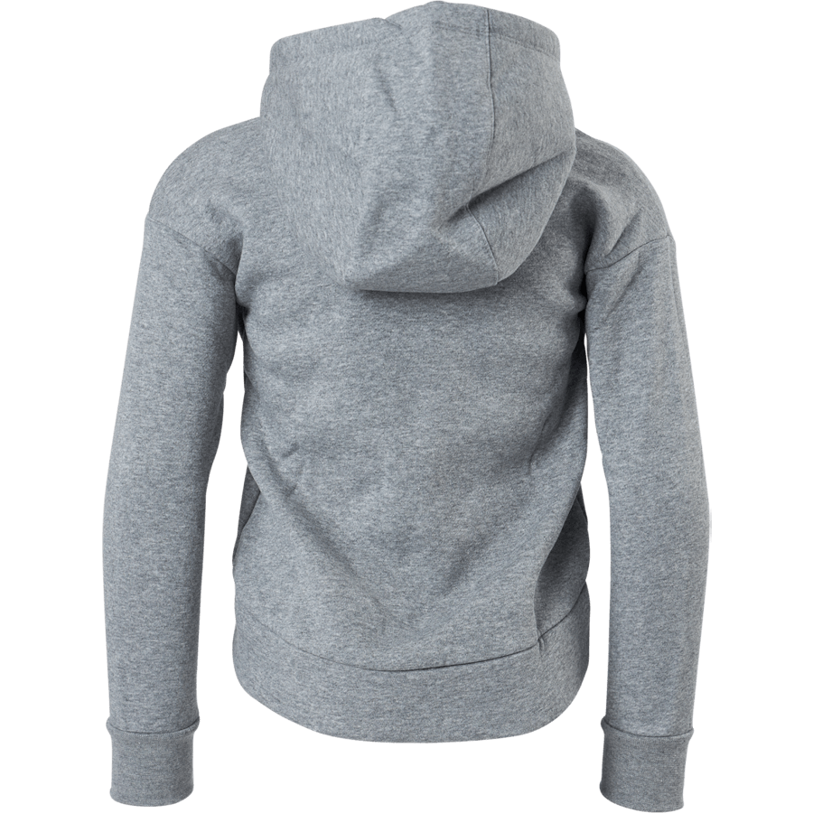 Sportswear Club Fleece Felpa con cappuccio a zip intera per bambini grandi (ragazze) CARBON HEATHER/WHITE