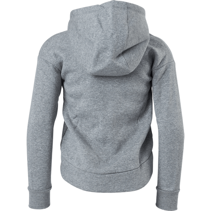 Sportswear Club Fleece Felpa con cappuccio a zip intera per bambini grandi (ragazze) CARBON HEATHER/WHITE