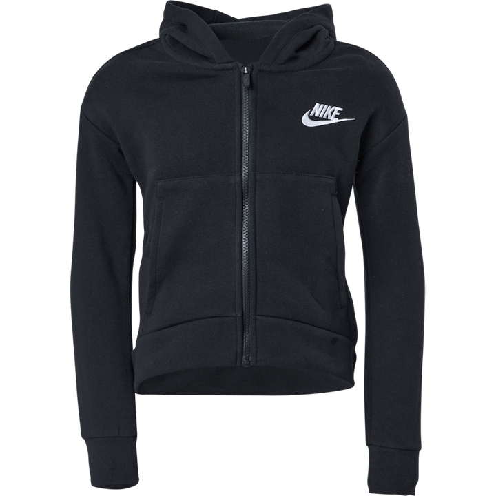 Sportswear Club Fleece Felpa con cappuccio a zip intera per bambini e bambine NERO/BIANCO