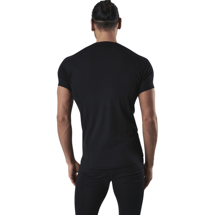 Floki Short Sleeve Slim Fit 100% Merino Wool Black