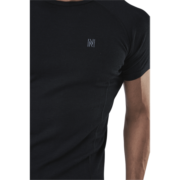 Floki Short Sleeve Slim Fit 100% Merino Wool Black