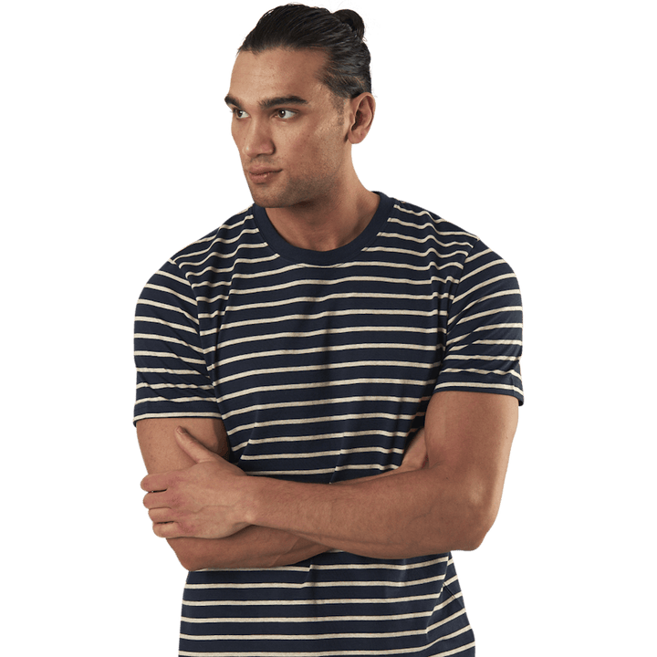 Striped Tee Ss Crew Neck Blue