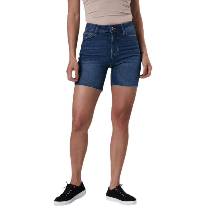 Lisa Hw Mid Length Shorts Blue