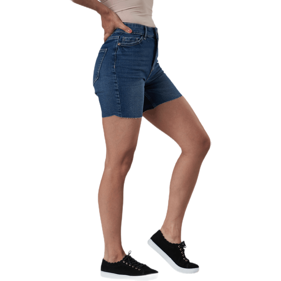 Lisa Hw Mid Length Shorts Blue