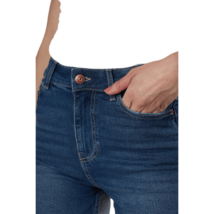 Lisa Hw Mid Length Shorts Blue