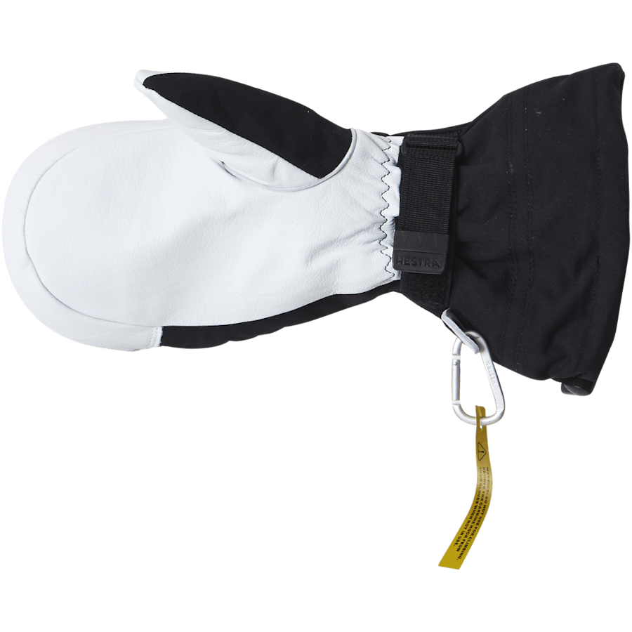 Gants d'héliski en cuir noir de l'armée