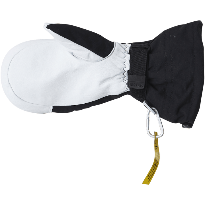 Gants d'héliski en cuir noir de l'armée