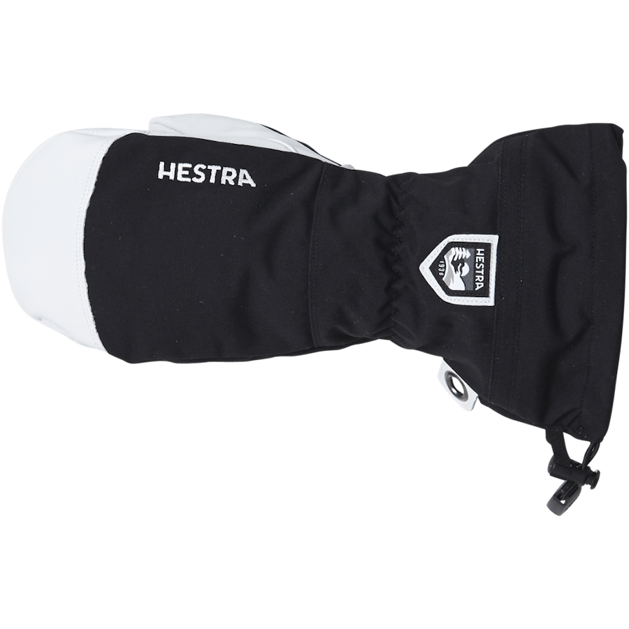 Gants d'héliski en cuir noir de l'armée