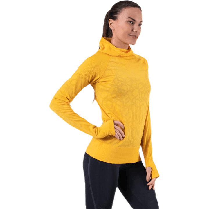 Maglietta con cappuccio Charge Fuseknit LS Giallo