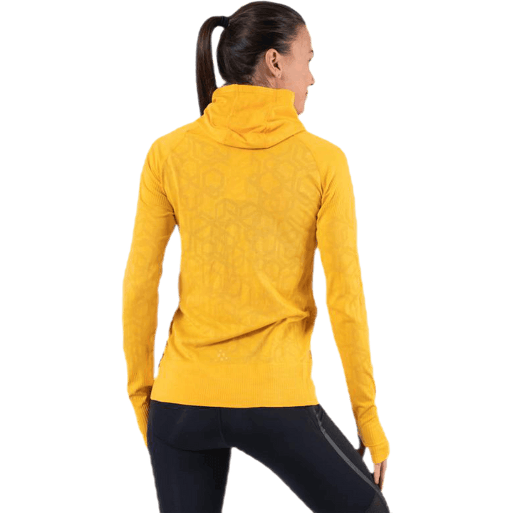 Maglietta con cappuccio Charge Fuseknit LS Giallo