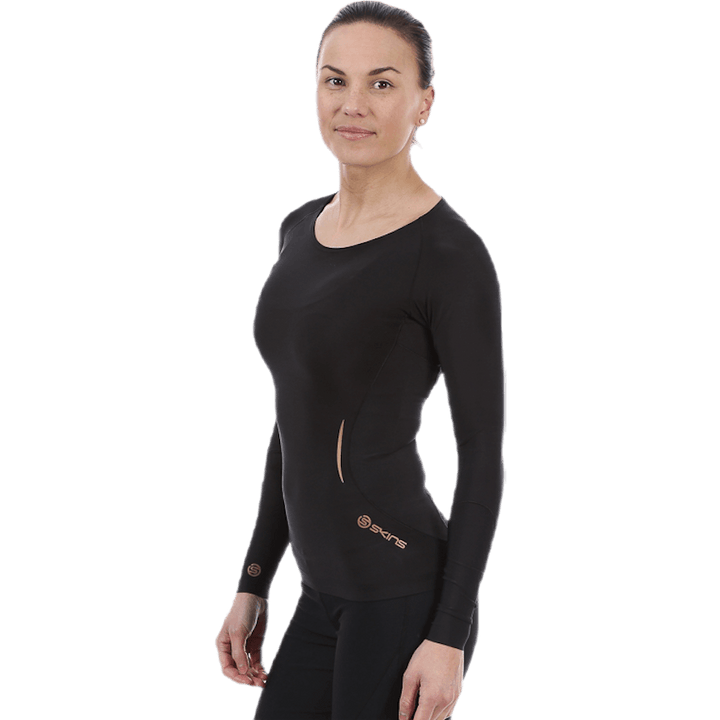SKINS A400 W L/S-topp Svart